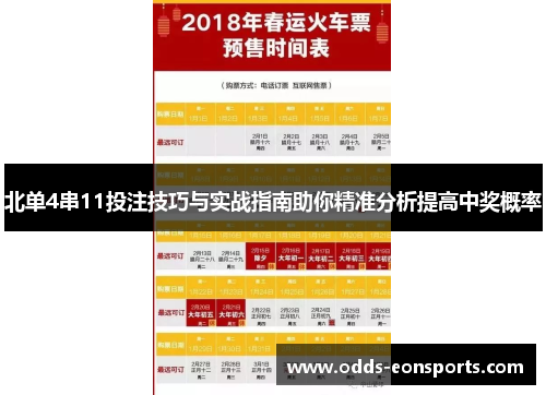 北单4串11投注技巧与实战指南助你精准分析提高中奖概率